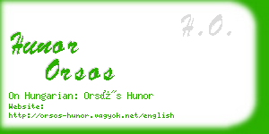 hunor orsos business card